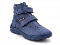 211-22 Тотто (Totto), ботинки демисезонные утепленные, байка, кожа, синий. в Астане