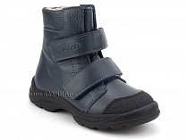 3381-712 Тотто (Totto), ботинки детские утепленные ортопедические профилактические, байка, кожа, синий. в Астане