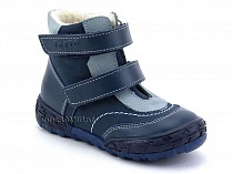 133-3,13,09 Тотто (Totto), ботинки детские ортопедические профилактические, байка, кожа, нубук, темно-синий. в Астане