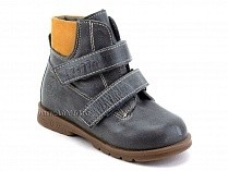 126(2)-41,64 Тотто (Totto), ботинки демисезонные утепленные, байка, серый, светло-коричневый, кожа в Астане