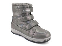 А35-100-4 Сурсил (Sursil-Ortho), ботинки подростковые ортопедические с высоким берцем, зимние,  шерсть, кожа, текстиль, серый в Астане