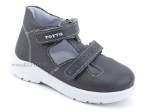 0228-821 Тотто (Totto), туфли детские ортопедические профилактические, кожа, серый в Астане