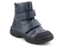 338-712 Тотто (Totto), ботинки детские утепленные ортопедические профилактические, кожа, синий в Астане