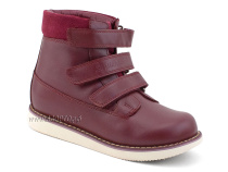 23-244 Сурсил (Sursil-Ortho), ботинки детские утепленные с высоким берцем, кожа, бордовый в Астане