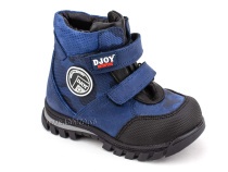 031-600-013-05-240 (21-25) Джойшуз (Djoyshoes) ботинки детские зимние ортопедические профилактические, натуральный мех, кожа, темно-синий, милитари в Астане