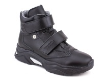 3541-131 Тотто (Totto), ботинки детские утепленные ортопедические профилактические, кожа, байка, чёрный в Астане