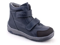 2458-712 Тотто (Totto), ботинки детские утепленные ортопедические профилактические, кожа, синий. в Астане