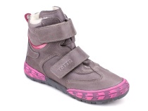 3542-607,0139 Тотто (Totto), ботинки детские утепленные ортопедические профилактические, кожа, шерсть, лиловый, малиновый в Астане