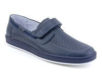 30025-712 Тотто (Totto), туфли школьные ортопедические профилактические, кожа, синий в Астане