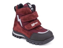 5008-25 (26-30) Кидмен (Kidmen), ботинки ортопедические профилактические, демисезонные утепленные, мембрана, нубук, байка, бордовый в Астане