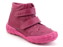 201-267 Тотто (Totto), ботинки демисезонние детские профилактические на байке, кожа, фуксия. в Астане