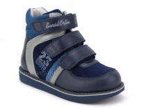 23-251  Сурсил (Sursil-Ortho), ботинки неутепленные с высоким берцем, кожа , нубук, синий, голубой в Астане