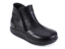 84-11И-2-490/58 Рикосс (Ricoss) ботинки для взрослых демисезонные утепленные, ворсин, кожа, черный, полнота 9 в Астане