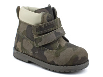 505 Х(23-25) Минишуз (Minishoes), ботинки ортопедические профилактические, демисезонные утепленные, натуральная замша, байка, хаки, камуфляж в Астане